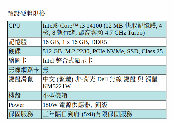 DELL Optiplex Tower 7020 小型機箱商用電腦 (I3-14100/16GB/512GB SSD/UHD/小型機箱)