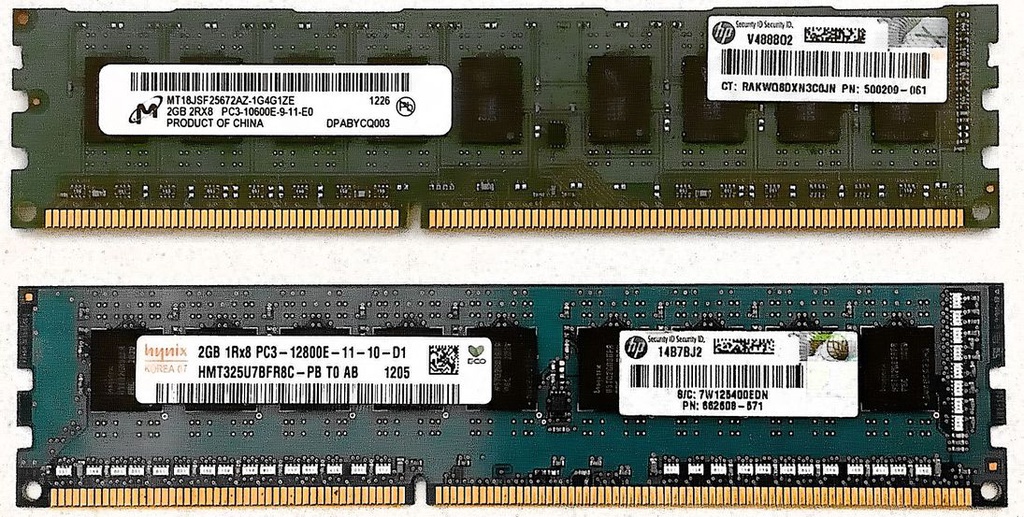 2G DDR3 ECC 記憶體 x2 ，良品